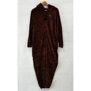 Brown Bear Jumpsuit Halloween Costume One Piece Cosplay Suit PJ L NWT